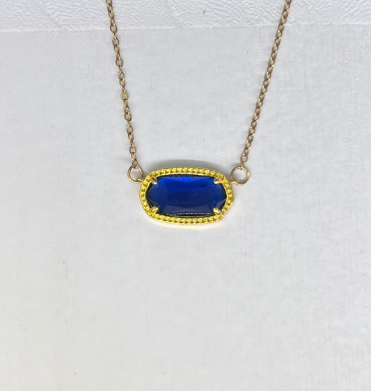 Kendra inspired Blue and Gold Necklace